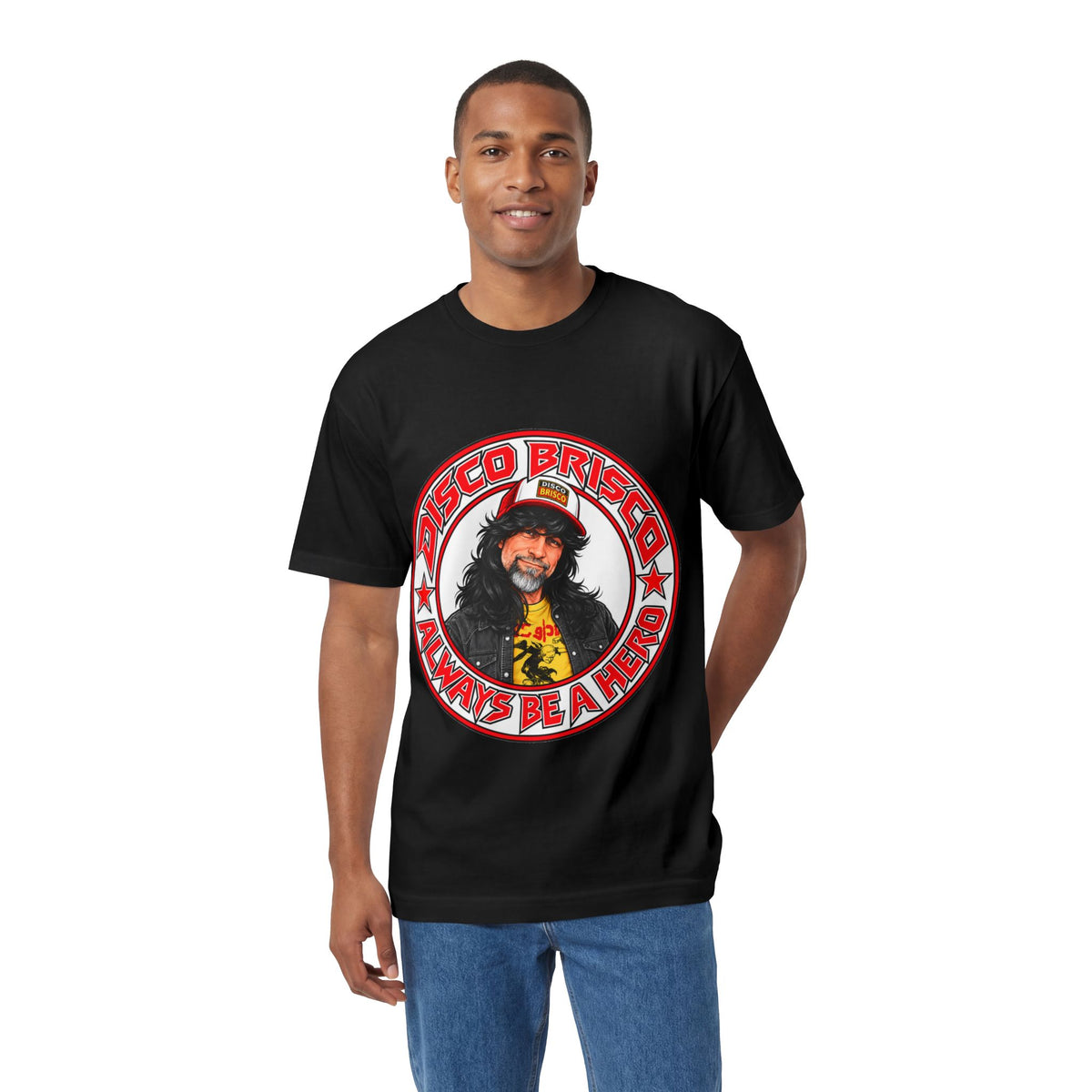 Disco Brisco "Always Be a Hero" Retro Graphic Tee