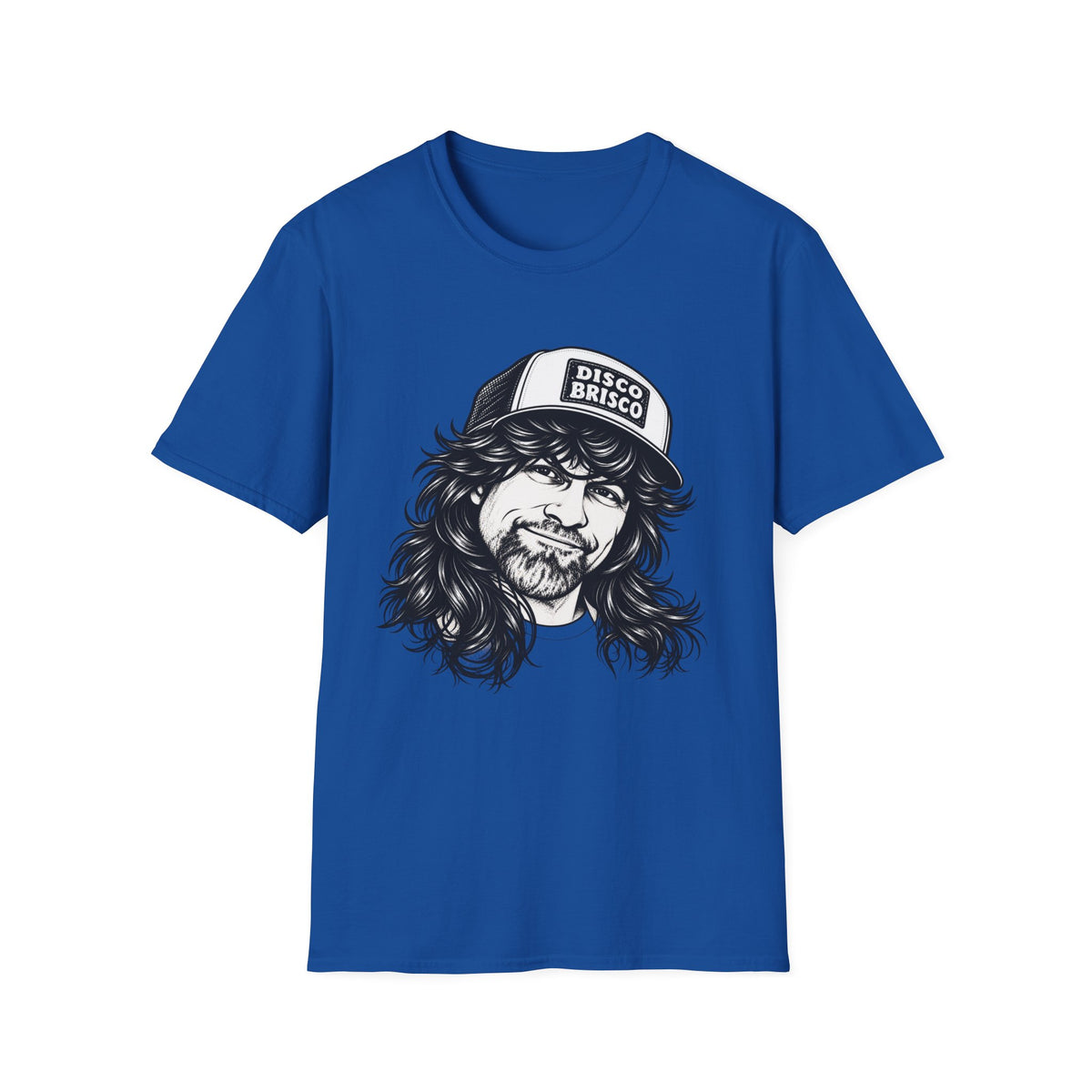 T-Shirt — Retro 'Disco Brisco' Vintage Truckers Cap Portrait Tee