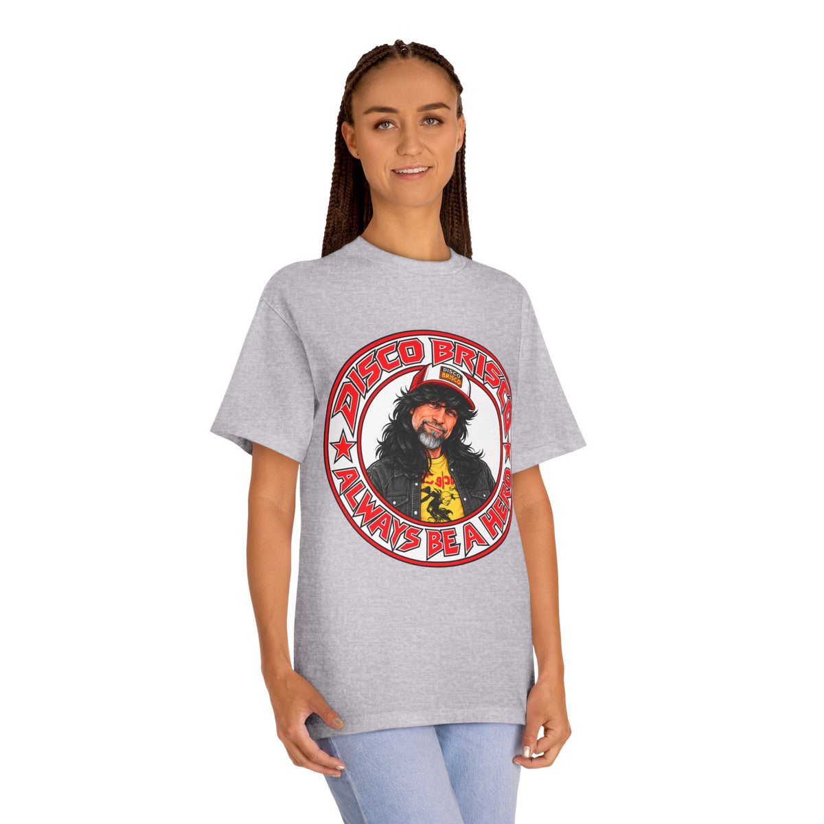 Disco Brisco "Always Be a Hero" Retro Graphic Tee