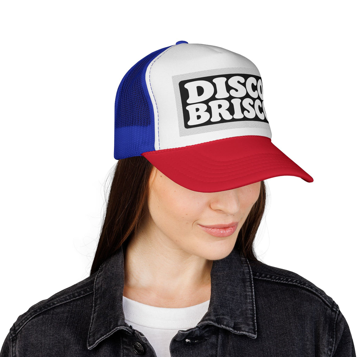 Disco Brisco Trucker Cap — Retro 70s Disco Logo Hat