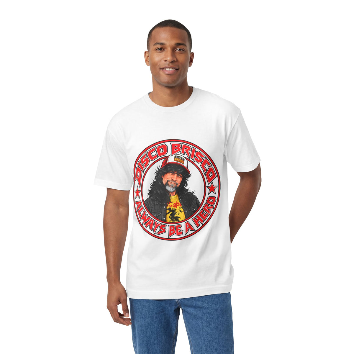 Disco Brisco "Always Be a Hero" Retro Graphic Tee