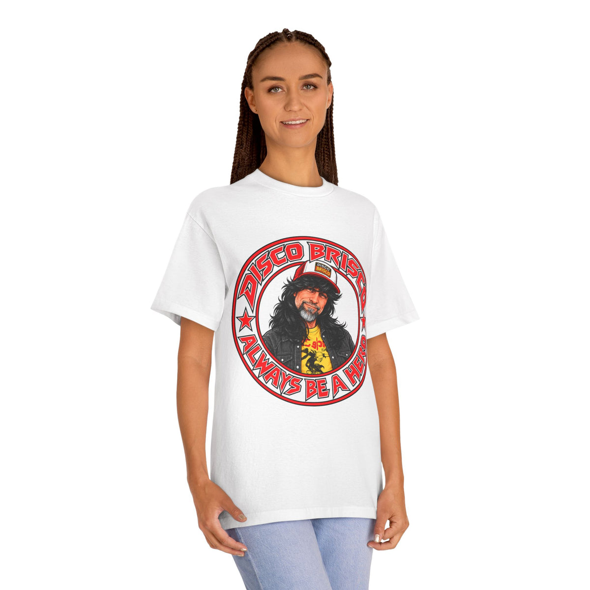 Disco Brisco "Always Be a Hero" Retro Graphic Tee