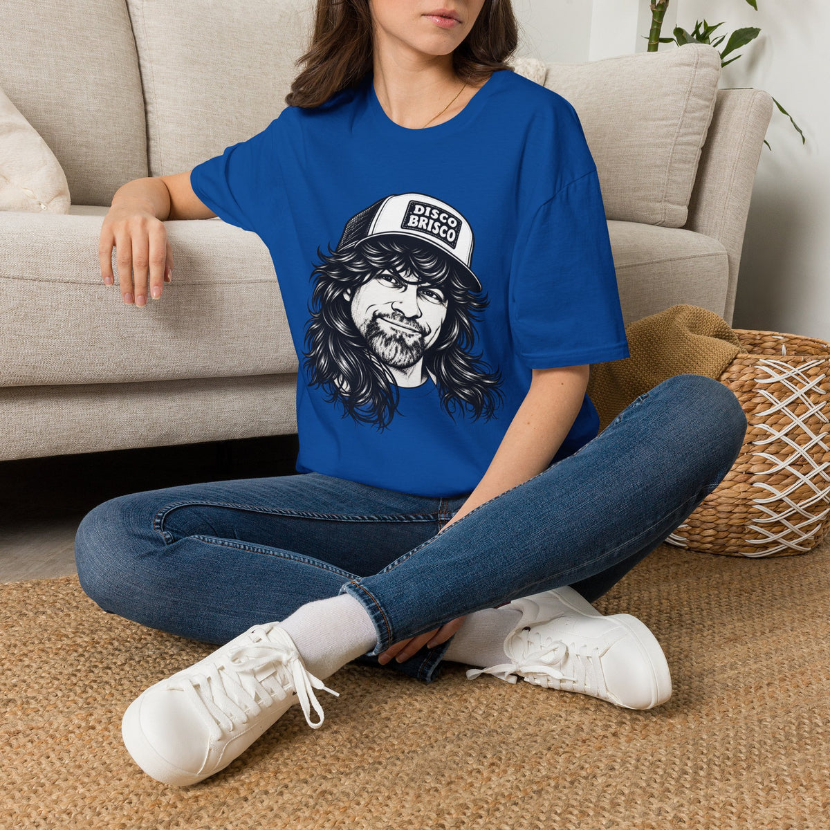 T-Shirt — Retro 'Disco Brisco' Vintage Truckers Cap Portrait Tee