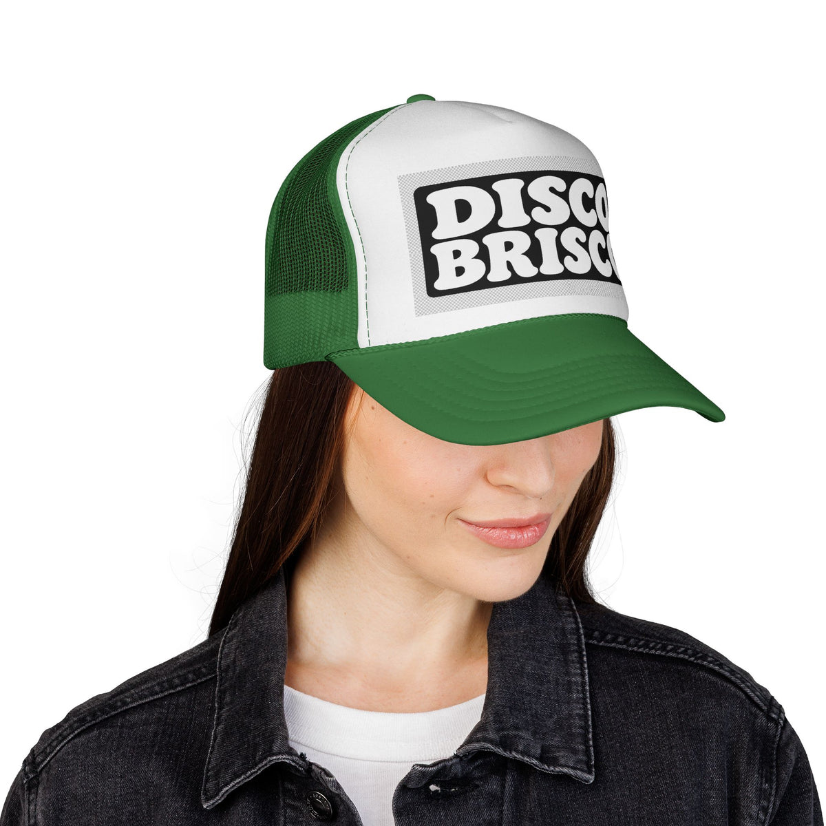 Disco Brisco Trucker Cap — Retro 70s Disco Logo Hat