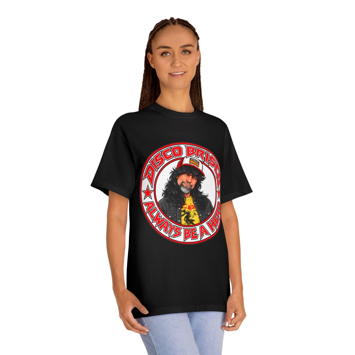 Disco Brisco "Always Be a Hero" Retro Graphic Tee