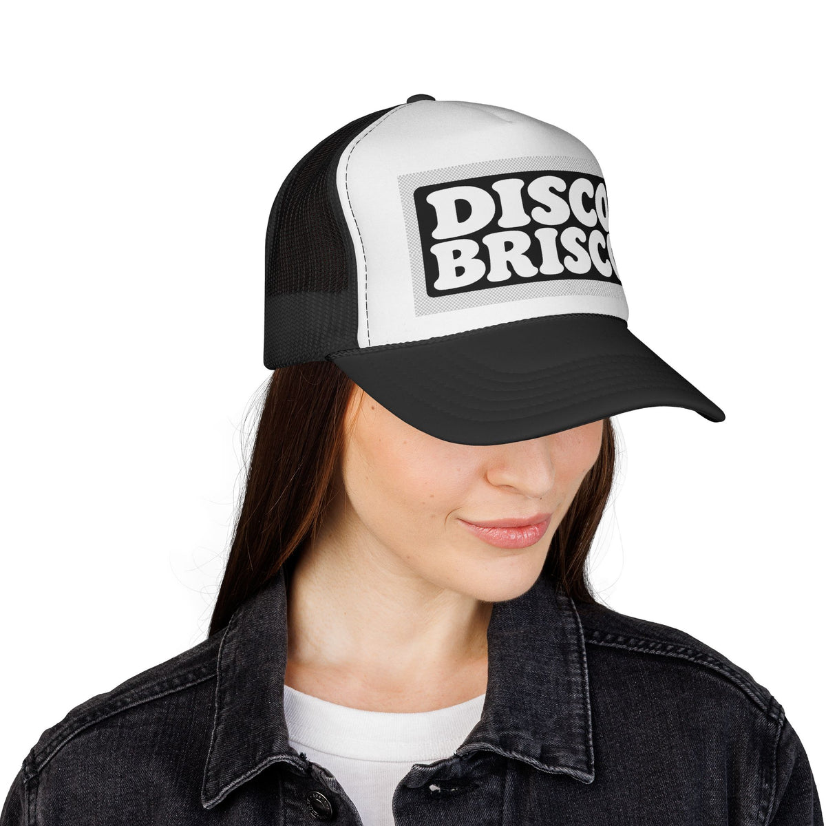 Disco Brisco Trucker Cap — Retro 70s Disco Logo Hat