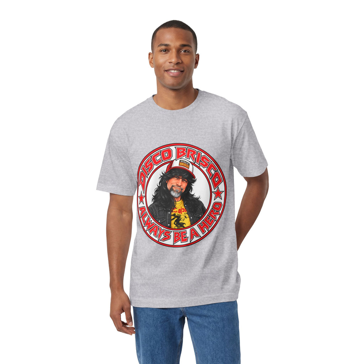 Disco Brisco "Always Be a Hero" Retro Graphic Tee