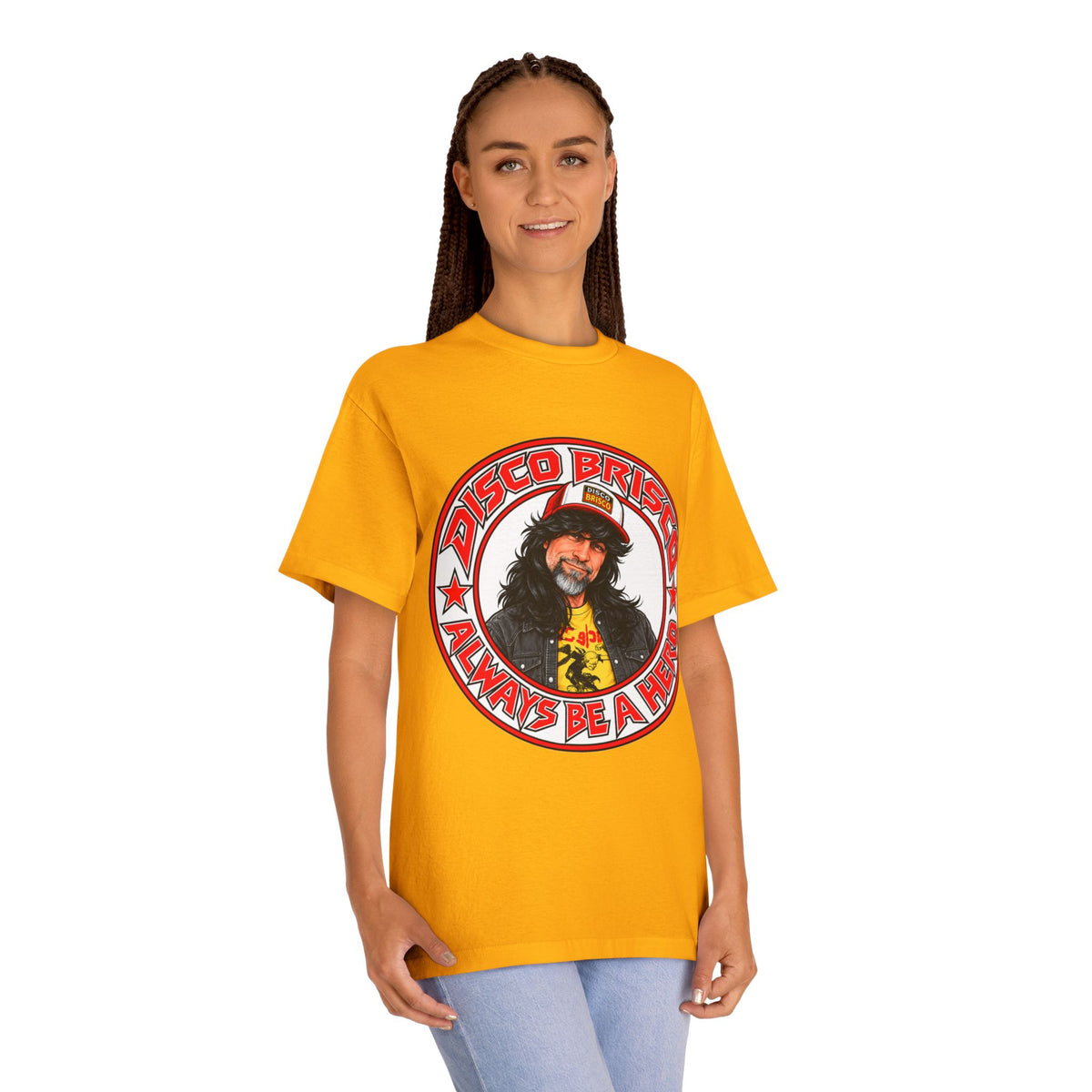 Disco Brisco "Always Be a Hero" Retro Graphic Tee