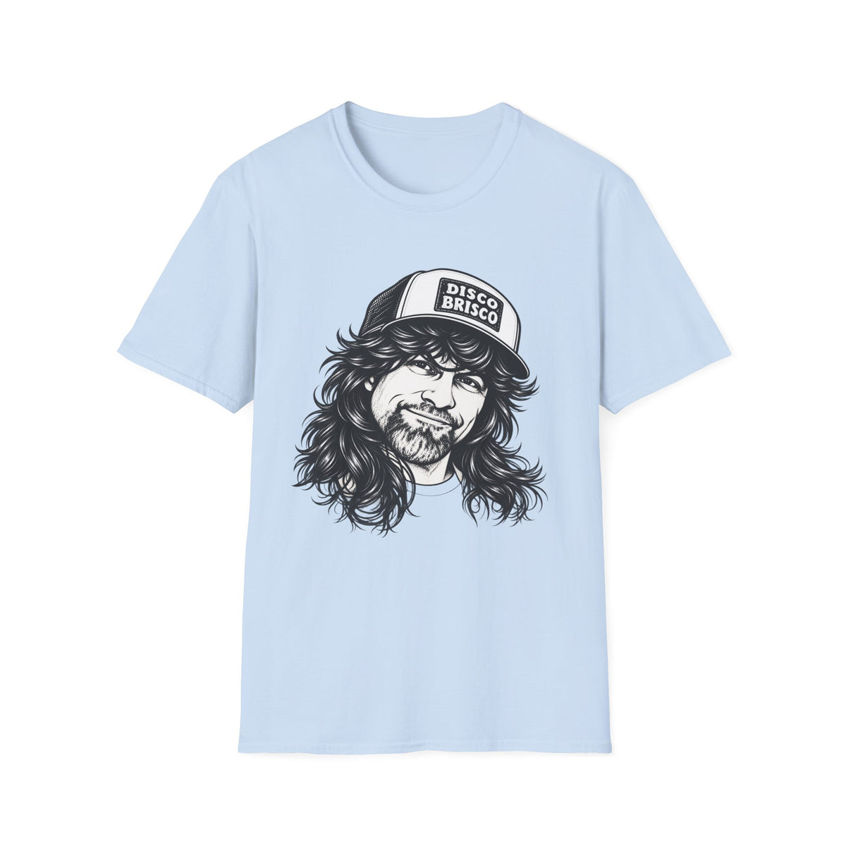 T-Shirt — Retro 'Disco Brisco' Vintage Truckers Cap Portrait Tee