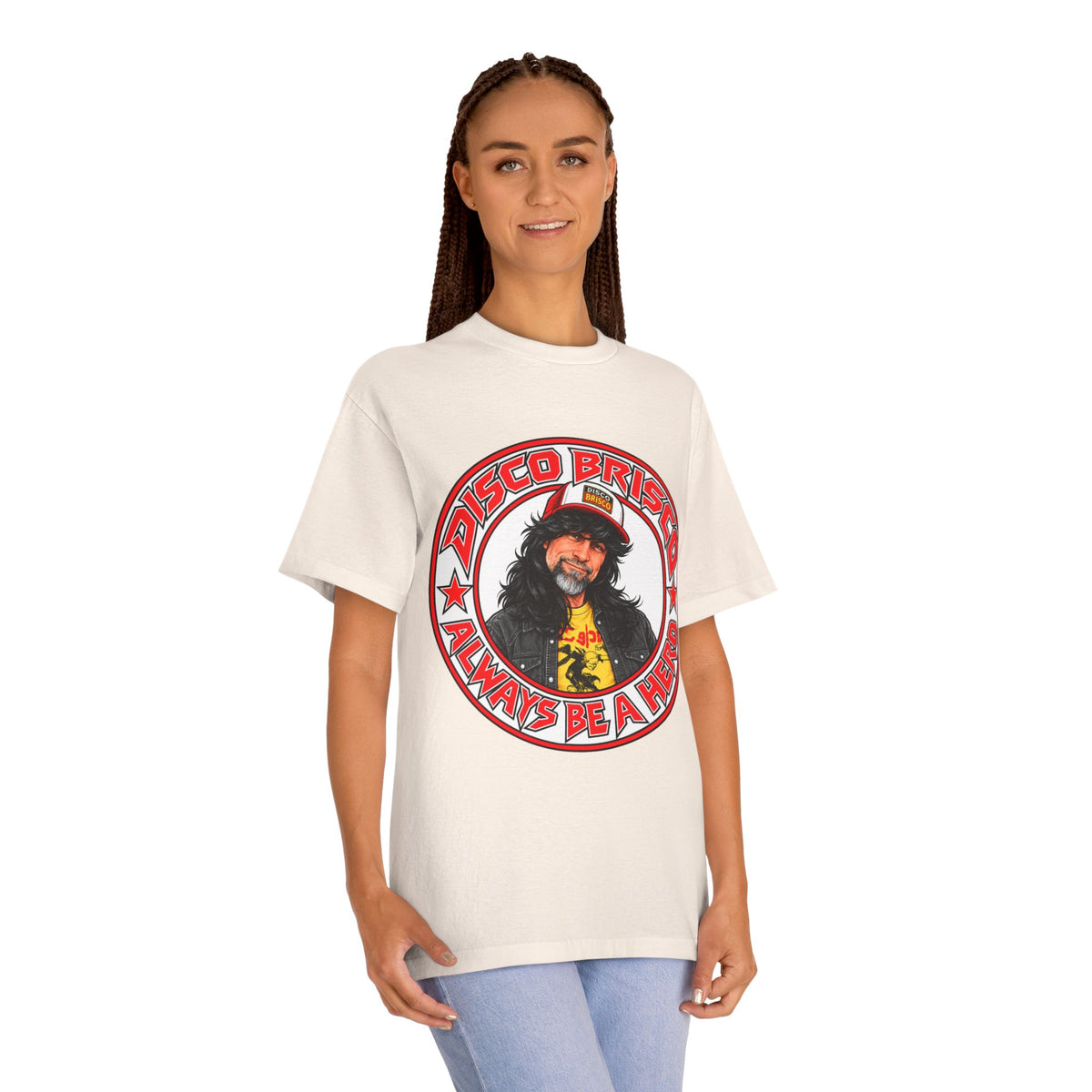 Disco Brisco "Always Be a Hero" Retro Graphic Tee