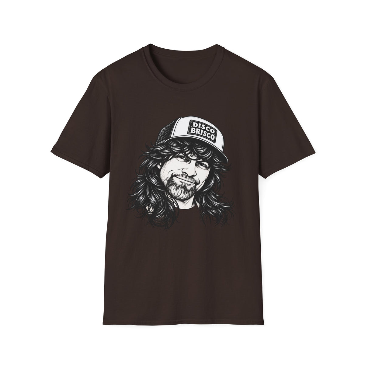 T-Shirt — Retro 'Disco Brisco' Vintage Truckers Cap Portrait Tee