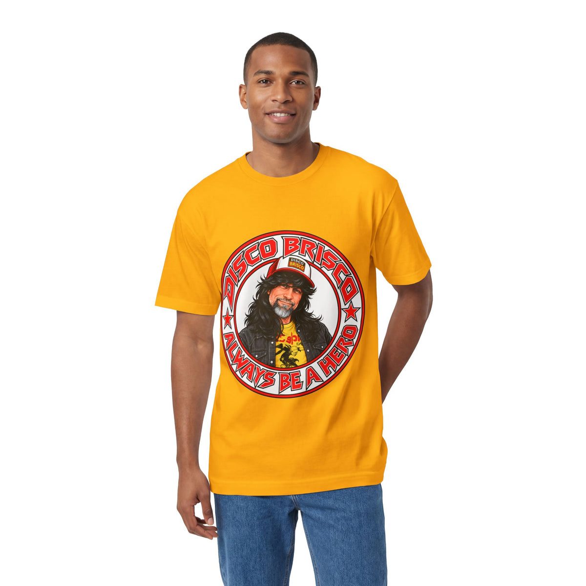 Disco Brisco "Always Be a Hero" Retro Graphic Tee