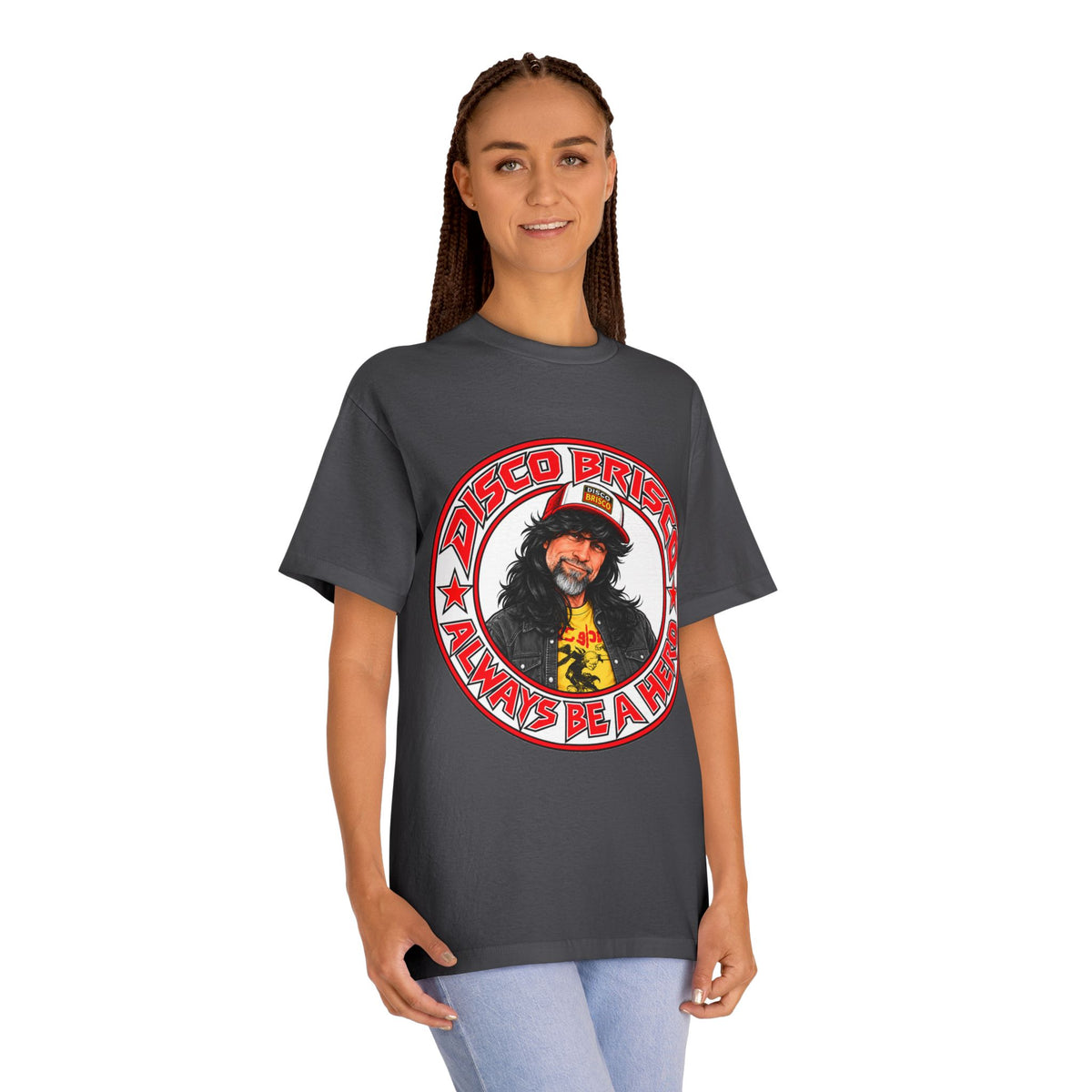 Disco Brisco "Always Be a Hero" Retro Graphic Tee