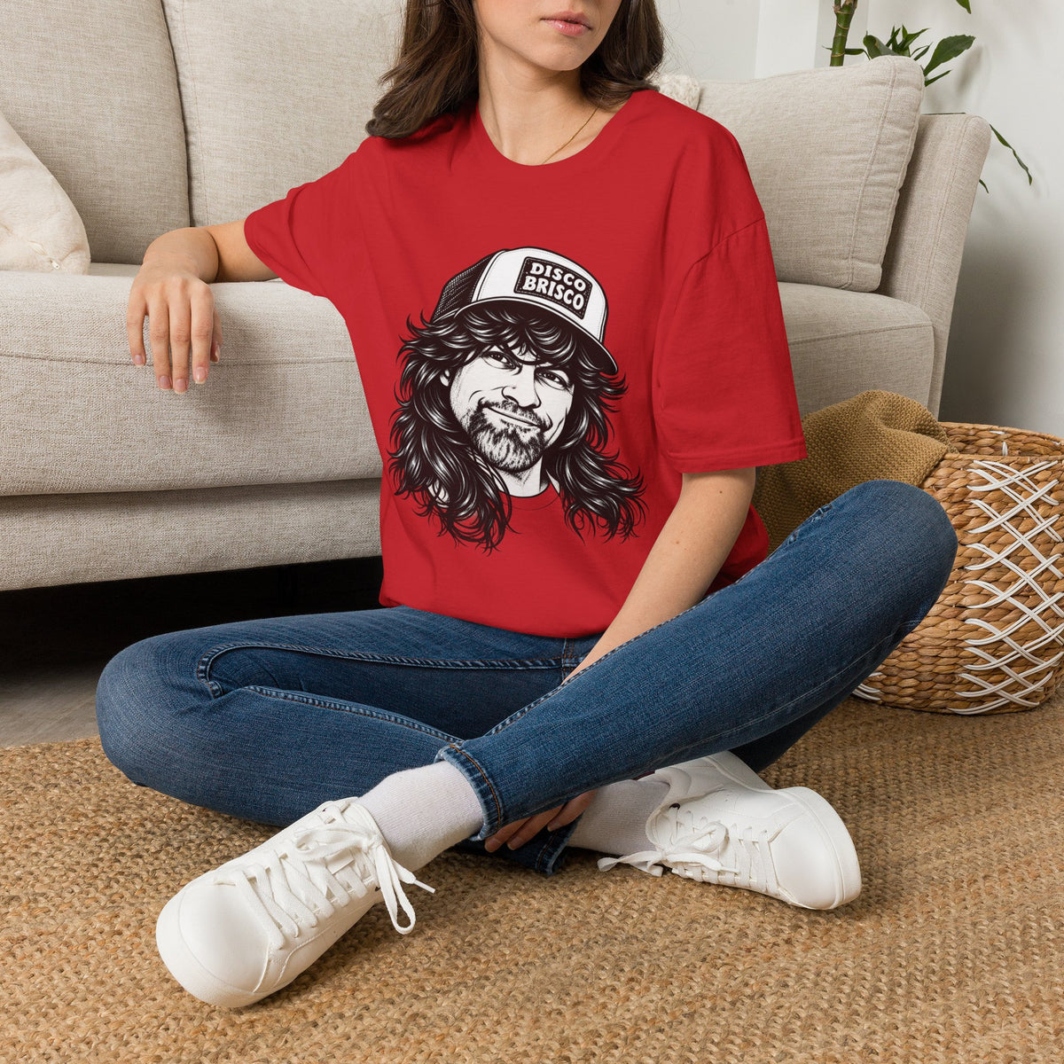 T-Shirt — Retro 'Disco Brisco' Vintage Truckers Cap Portrait Tee