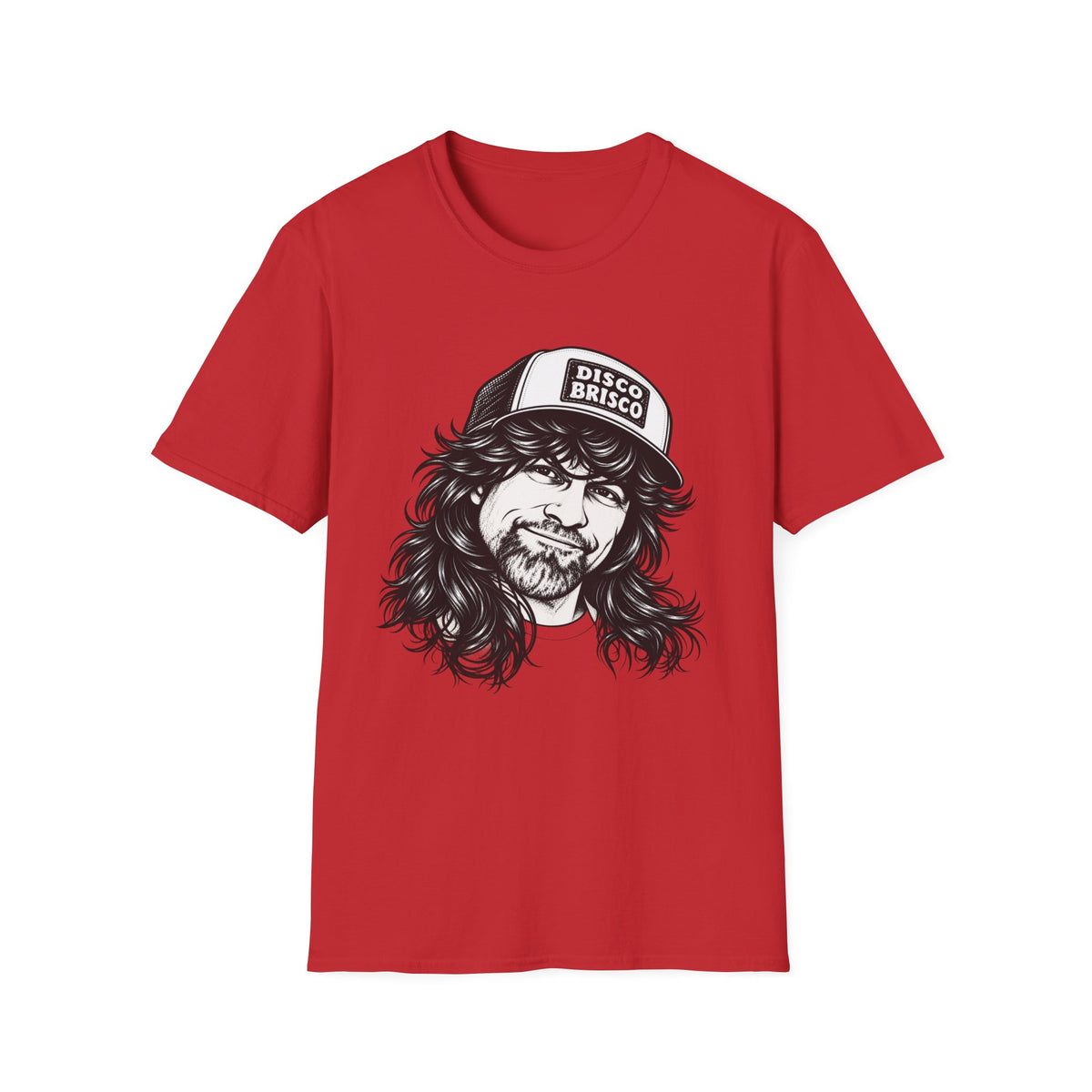 T-Shirt — Retro 'Disco Brisco' Vintage Truckers Cap Portrait Tee